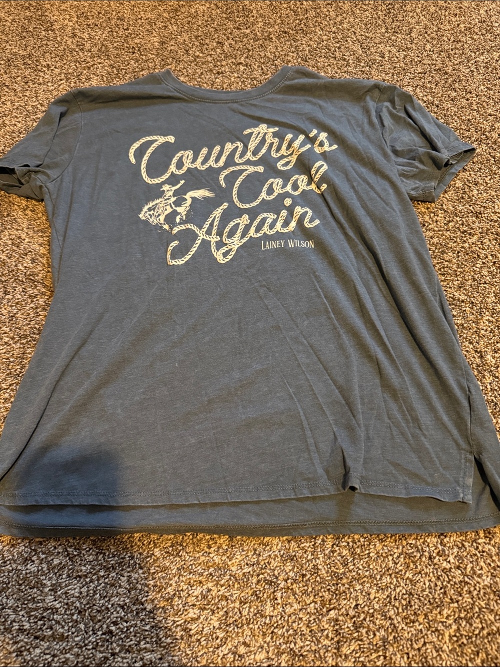 Lainey Wilson Country's Cool Again' Blue Graphic Tee
